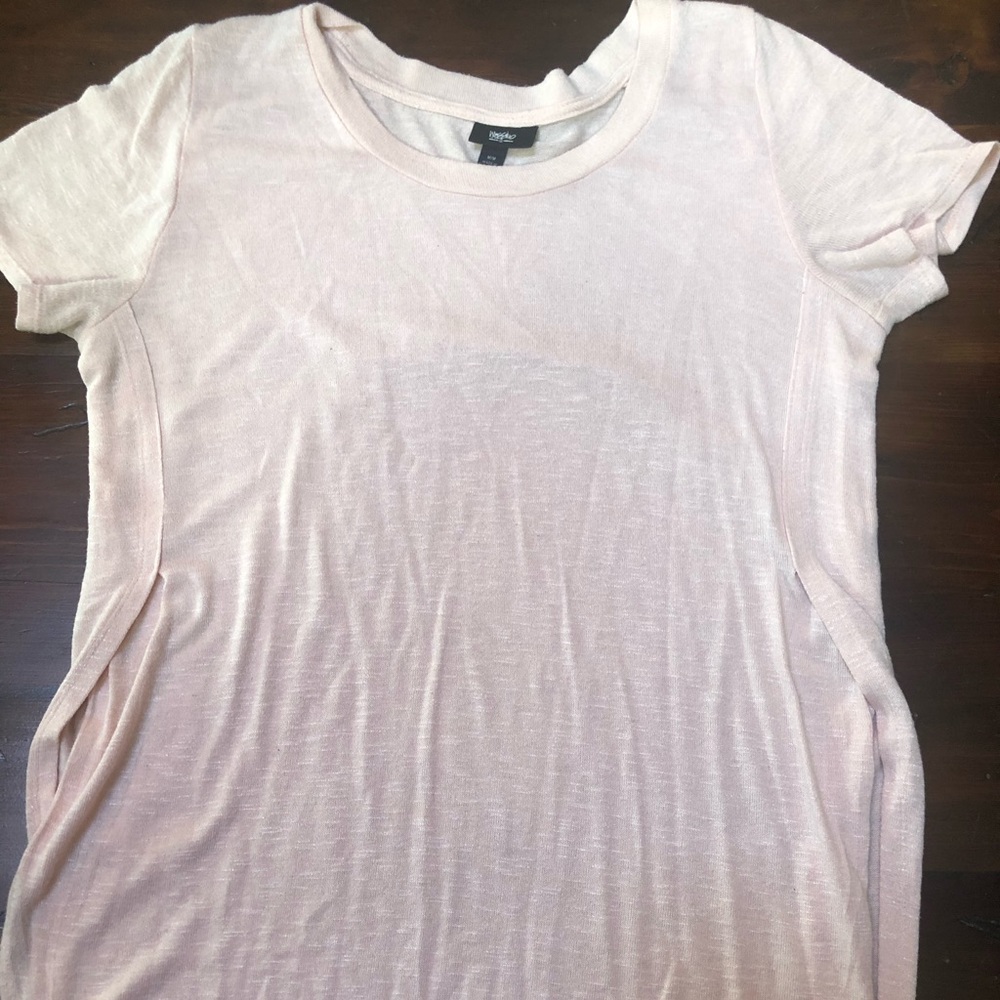 Short sleeve top with side slits